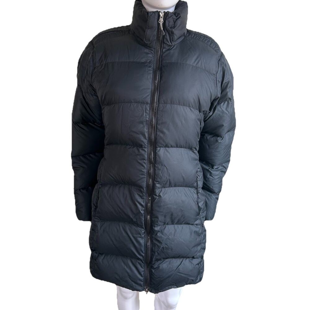 Mountain Hardwear Downtown Down Coat Women Medium Black Long Puffer Missing Hood
